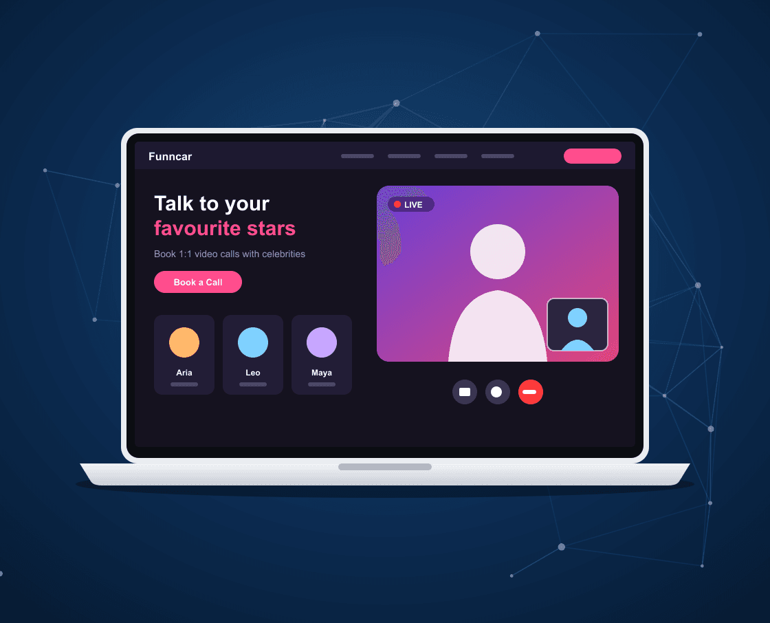 Funncar celebrity video call platform